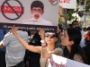 Protesters rally in front of the RA NA building demanding to stop political persecution against Vardan Oskanyan