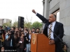 Heritage Party leader Raffi Hovhannisyan holds a rally on Armenian president Serzh Sargsyan's inauguration day