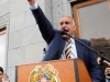Heritage Party leader Raffi Hovhannisyan holds a rally on Armenian president Serzh Sargsyan's inauguration day